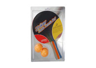 Einzelner Schläger mit 2 orange Ball-Farbgriff-Pickel-heraus Gummisperrholz für Familien-Spiel
