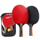 Pappel-Sperrholz-Tischtennis stellte 2 Schwamm-konkave Griff-Ausrüstung des Schläger-3 Ball aufgehobene ein