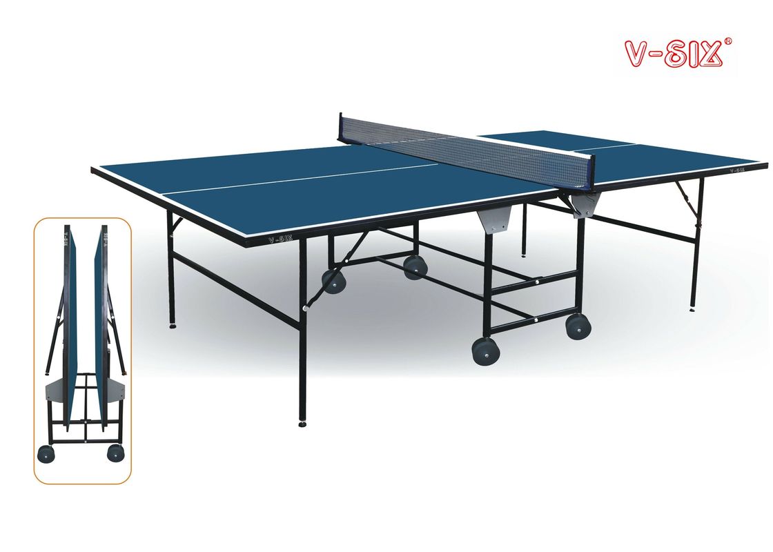 Tischtennis-Tabelle der natürlichen Größe mit blauer Spitze, materielle billige Tischtennis-Stahltabellen