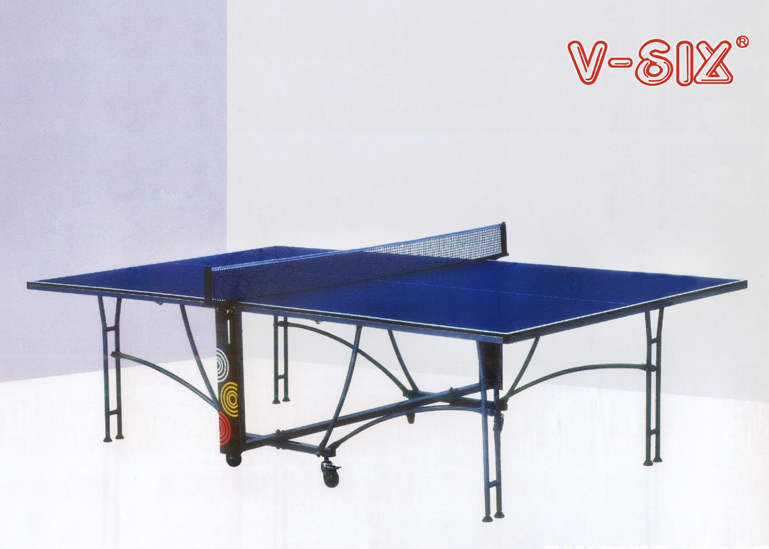 U-Struktur-faltbare Tischtennis-Tabellen-bewegliches rundes Rohr-Bein mit Rädern