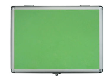 Dauerhaftes Tischtennis-Schläger-Kasten-Grün-Spitzen-Silber-Rand-Aluminium für Schläger/Bälle